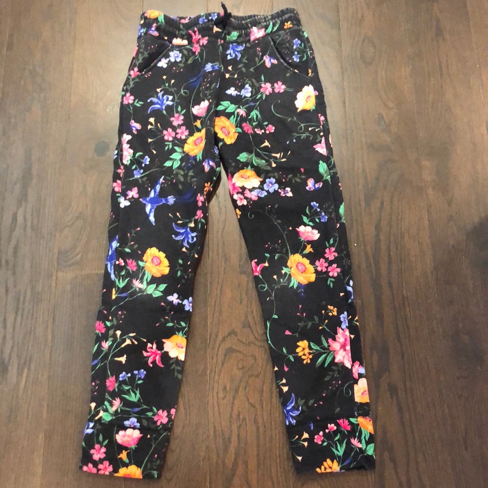 black floral sweatpants